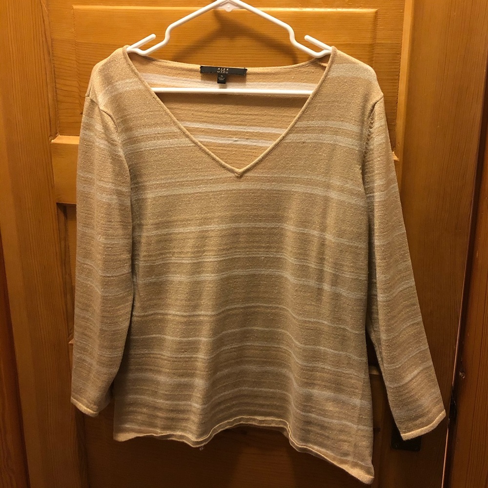 Alex Marie Gold V-neck Top
